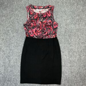 Trina Turk Dress Womens Size 10 Pink Black Silk Blend Business Cocktail Romantic